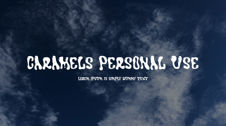 CARAMELS PERSONAL USE Font