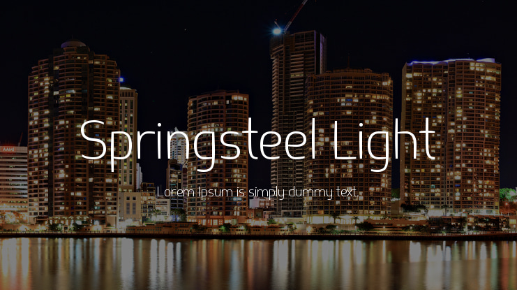 Springsteel Light Font