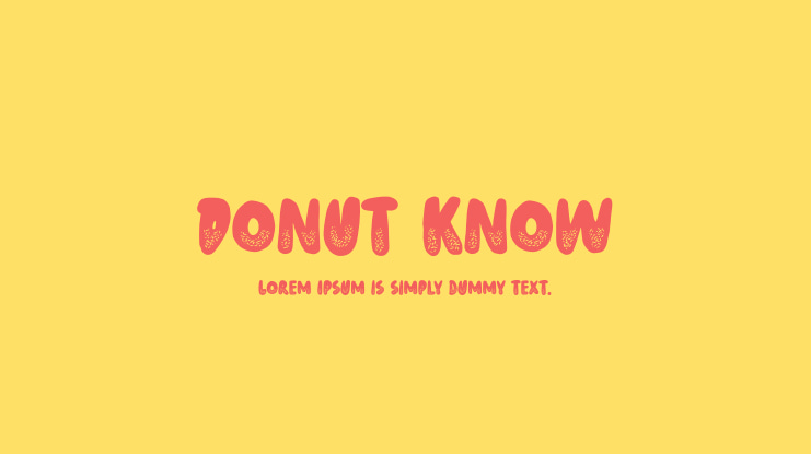 Donut Know Font