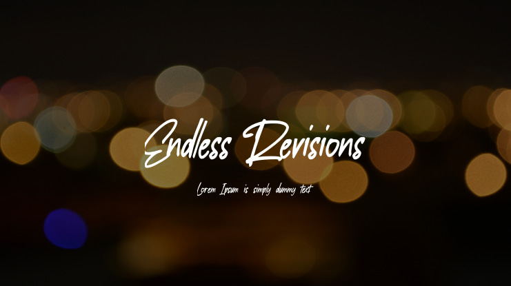 Endless Revisions Font
