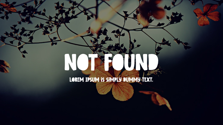 Not Found Font