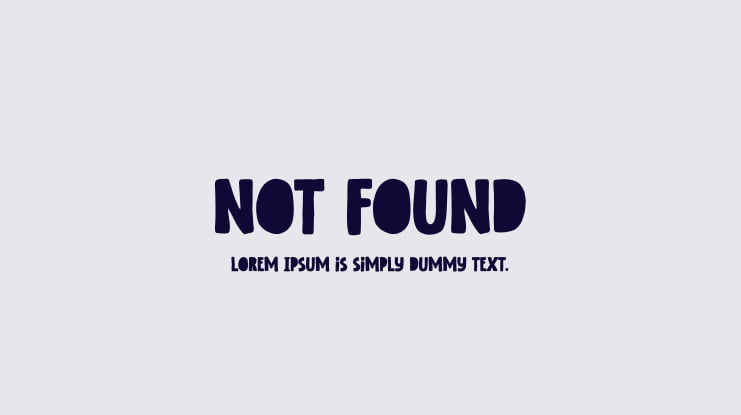 Not Found Font