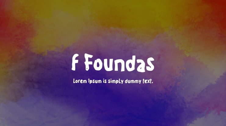 f Foundas Font