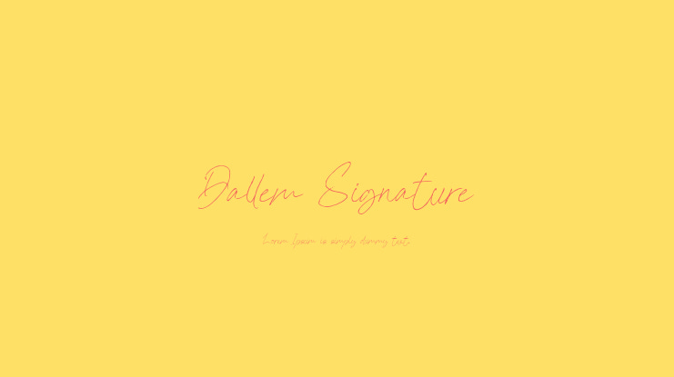 Dallem Signature Font