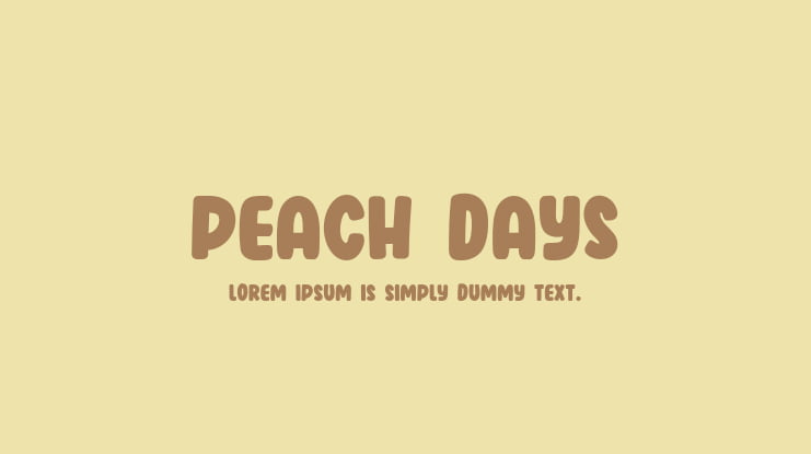 Peach Days Font
