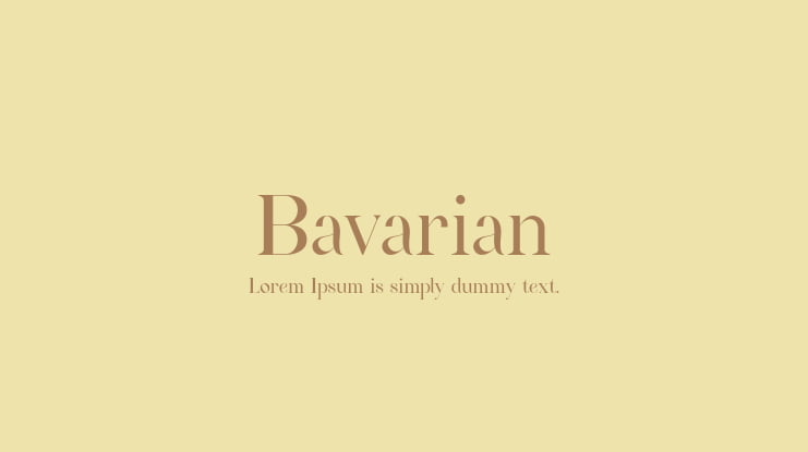 Bavarian Font