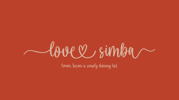 love simba Font