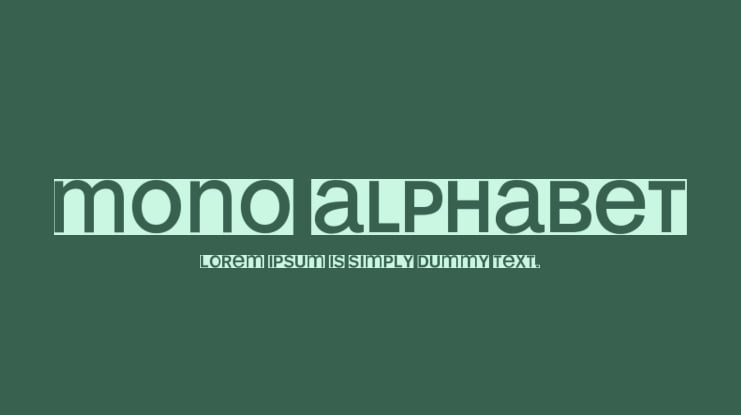 Mono Alphabet Font Family