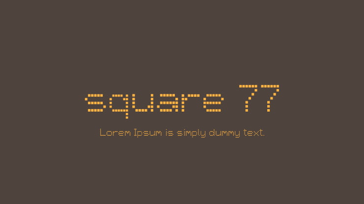 square 77 Font
