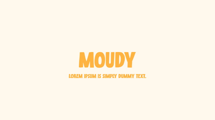 Moudy Font