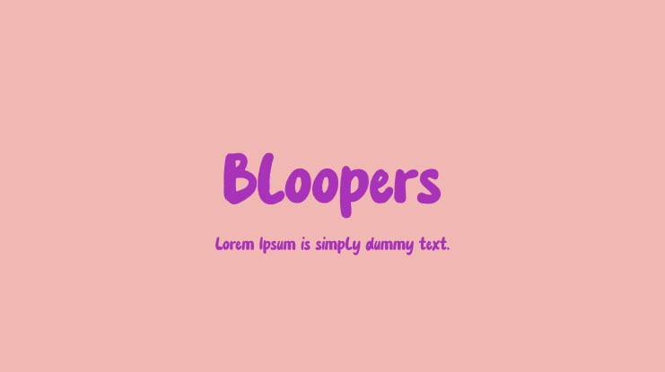 Bloopers Font