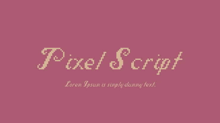 Pixel Script Font