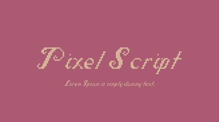 Pixel Script font - free for Personal