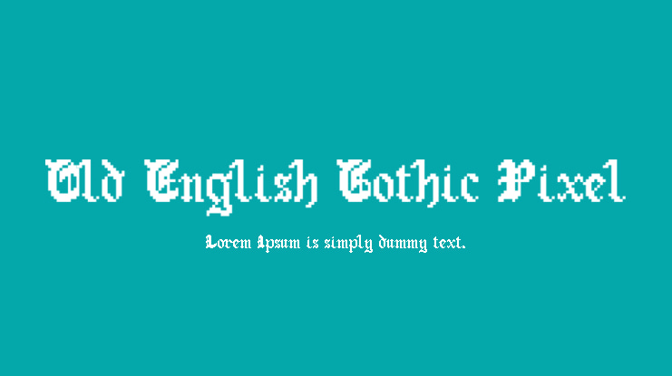 Old English Gothic Pixel Font