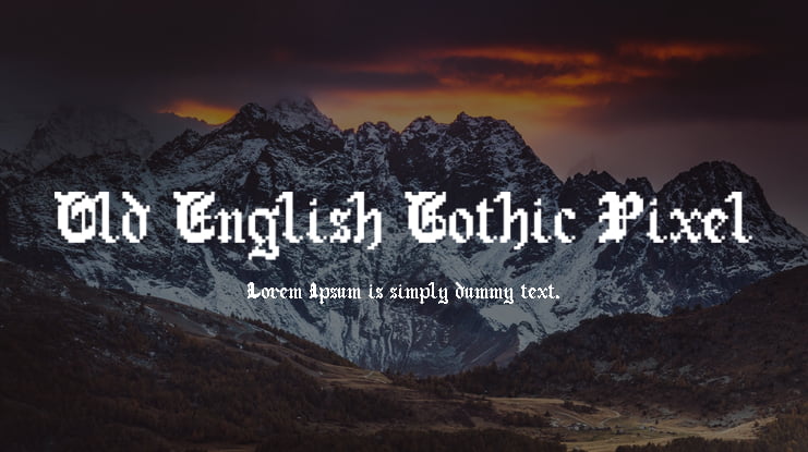 Old English Gothic Pixel Font