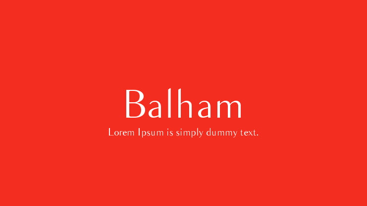 Balham Font