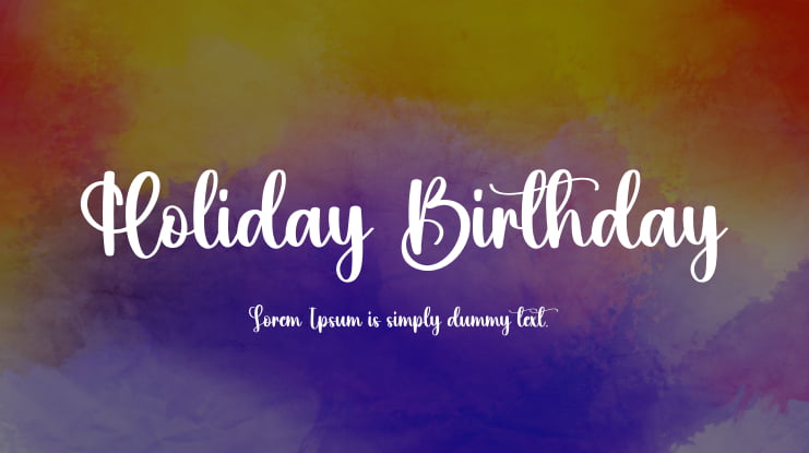 Holiday Birthday Font