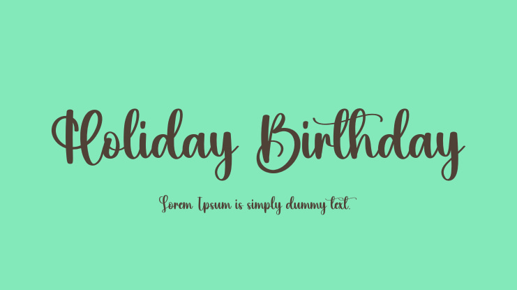 Holiday Birthday Font