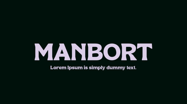 MANBORT Font