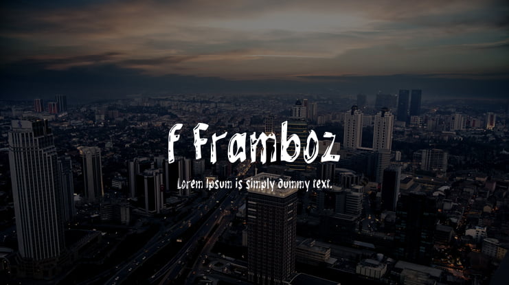 f Framboz Font