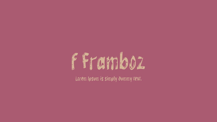 f Framboz Font