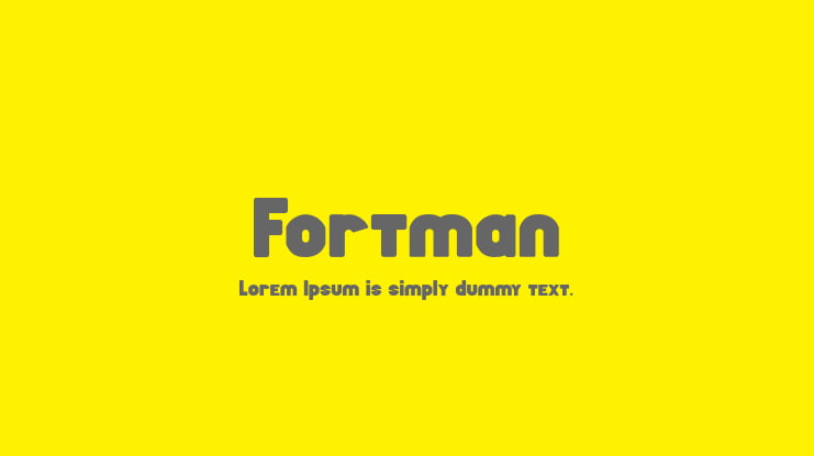 Fortman Font