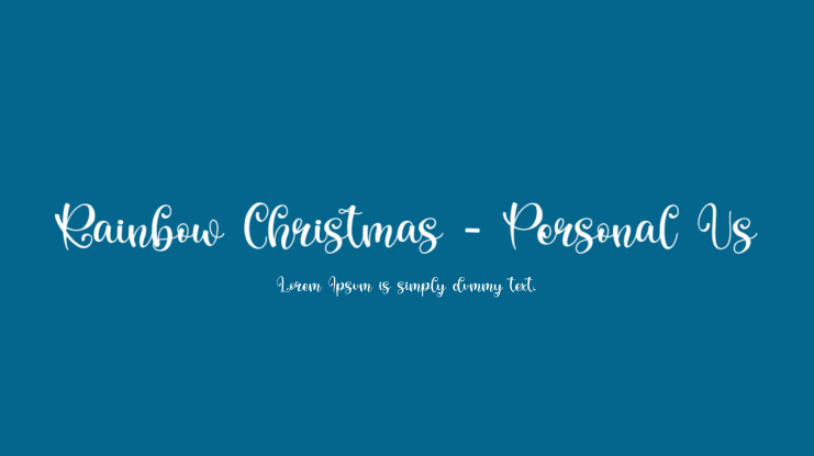 Rainbow Christmas - Personal Us Font