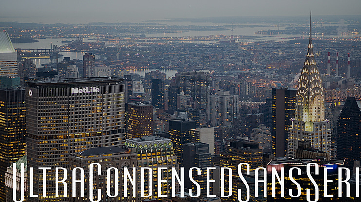Ultra Condensed Sans Serif Font