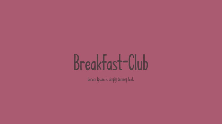 Breakfast-Club Font