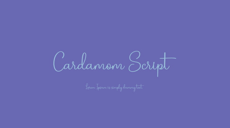 Cardamom Script Font