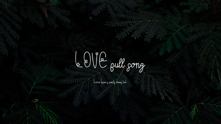 LOVE full song Font