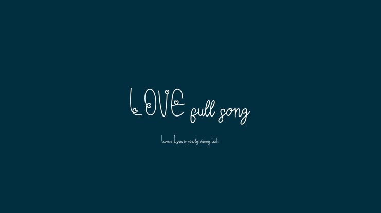 LOVE full song Font
