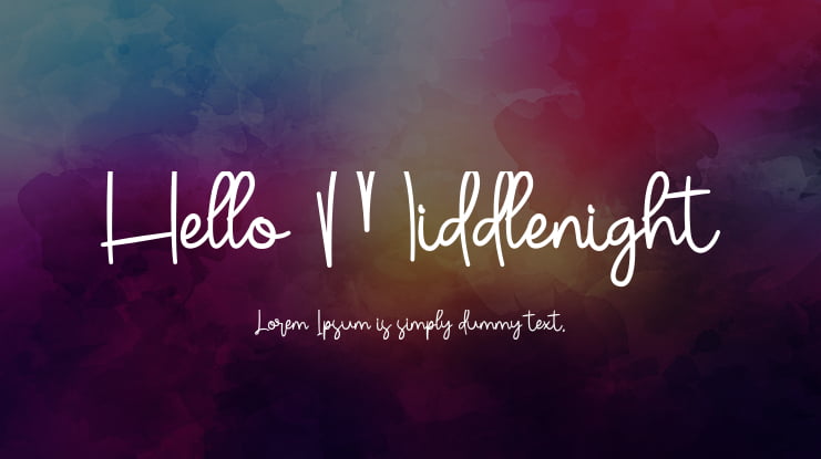 Hello Middlenight Font
