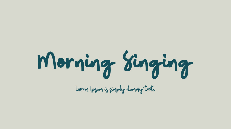 Morning Singing Font