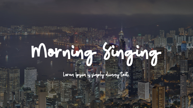Morning Singing Font