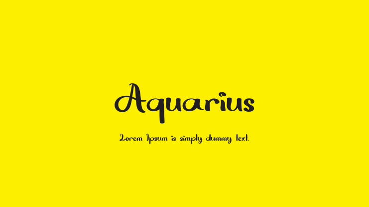 Aquarius Font