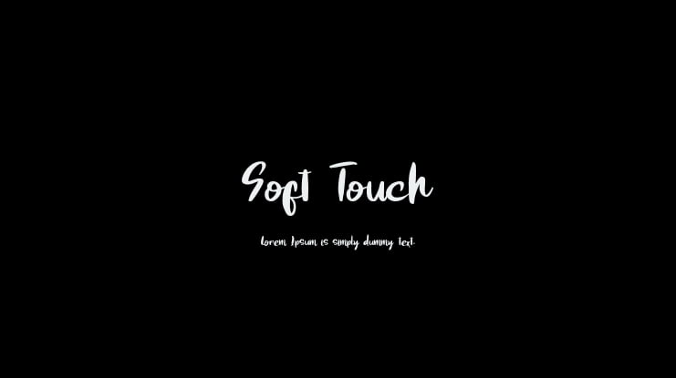 Soft Touch Font