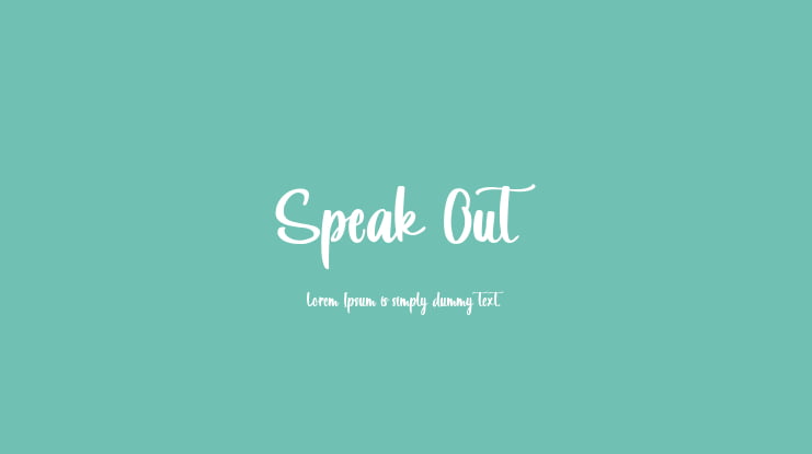 Speak Out Font