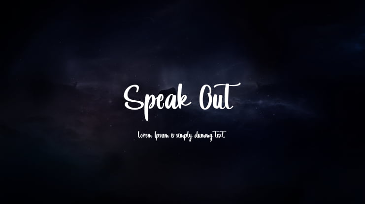 Speak Out Font