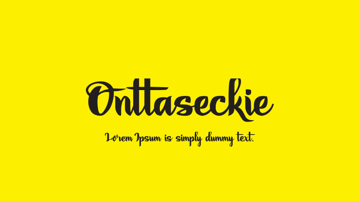 Onttaseckie Font