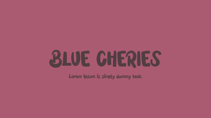 BLUE CHERIES Font