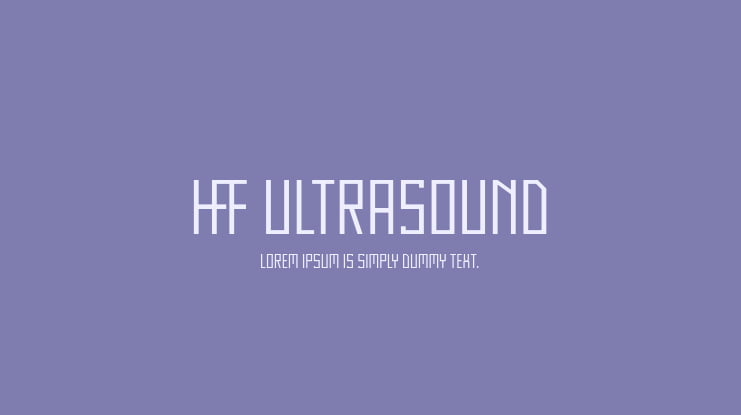 HFF Ultrasound Font