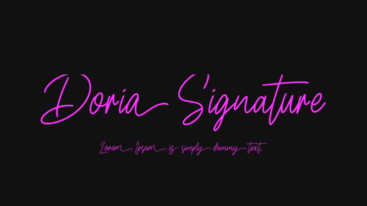 Doria Signature Font