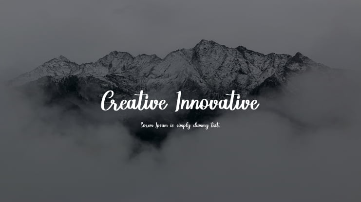 Creative Innovative Font