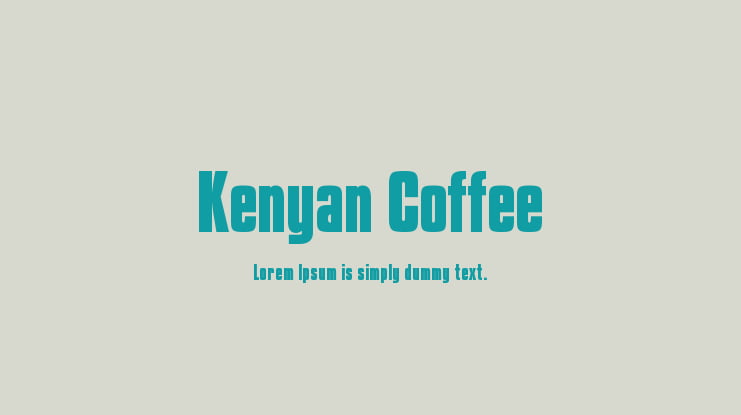 Kenyan Coffee Font Family