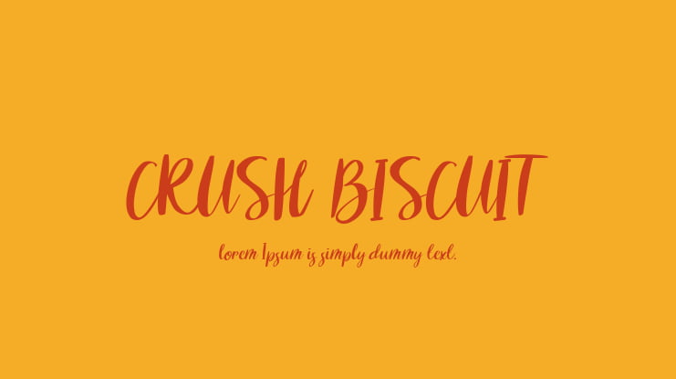 CRUSH BISCUIT Font