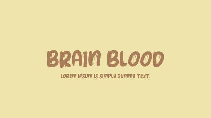Brain Blood Font