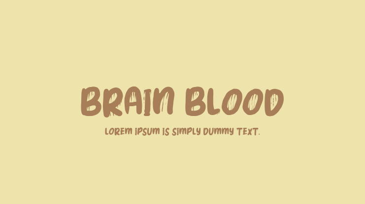 Brain Blood Font