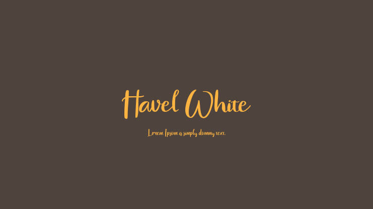 Havel White Font