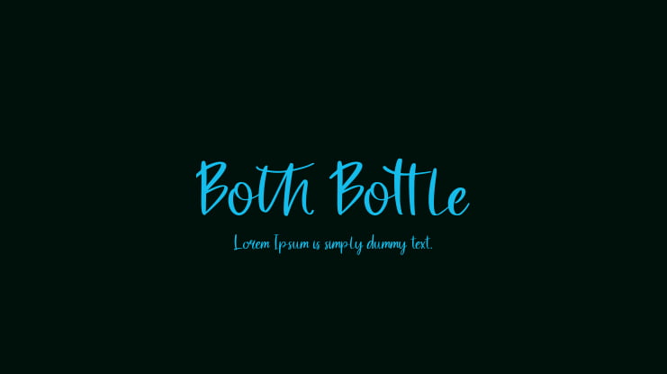 Both Bottle Font